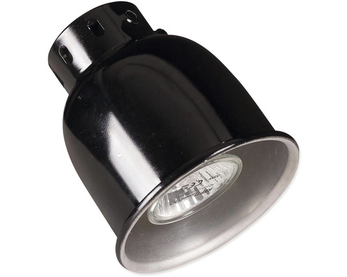 Čierny reflektor s kovovým rámom pre vnútorné použitie