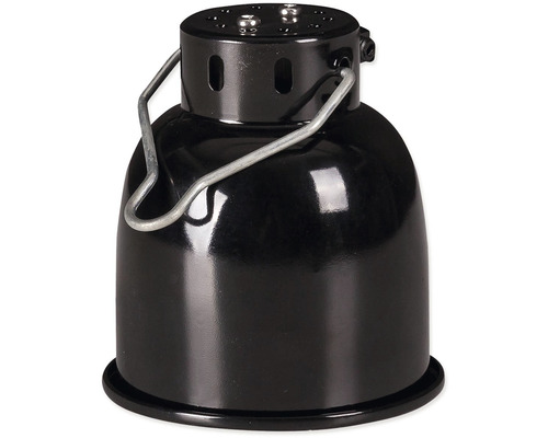 Čierna závesná lampa s kovovým držiakom