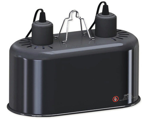 Terárijná lampa s dvoma objímkami a držadlom