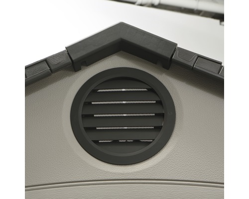 Detail záhradného domčeka s ventiláciou