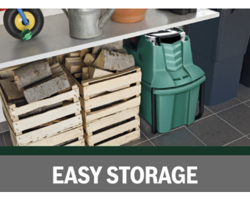 Drvič dreva pre jednoduché skladovanie pod policou s dvoma drevenými debnami