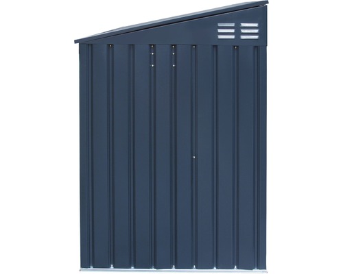 Kovový záhradný domček s pultovou strechou