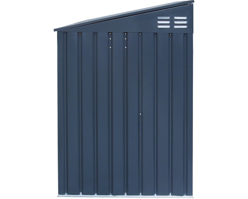 Kovová kôlňa na náradie, bočný pohľad