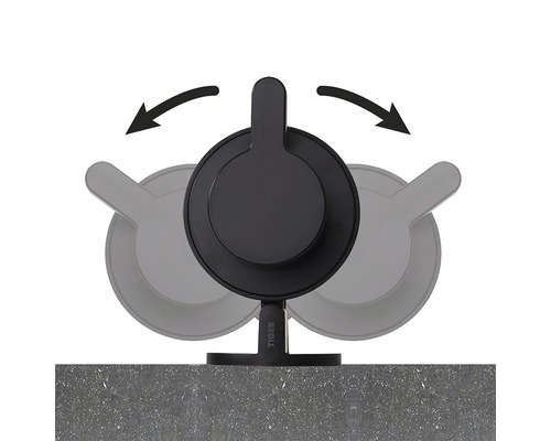 Otočný držiak na uteráky Tiger na montáž na stenu