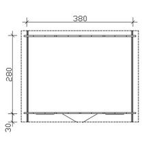 Technický výkres s rozmermi 380 a 280