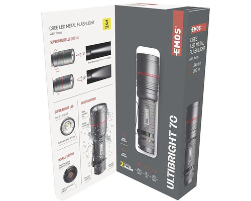 Emos Ultibright 70 LED kovové svietidlo s obalom