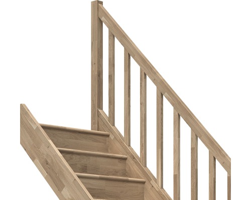 Schodisko s dreveným zábradlím