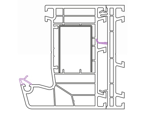 Rez okenným rámom s tesniacim profilom