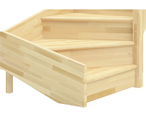 Detailný pohľad na drevené schodisko