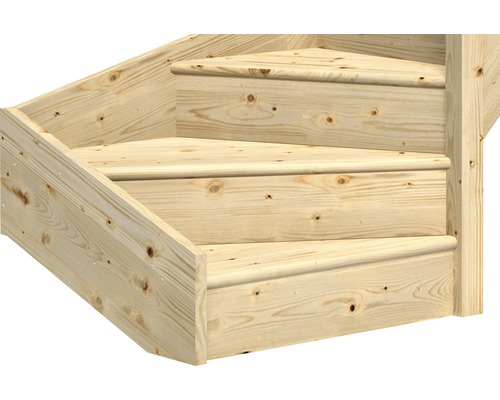 Detailný pohľad na drevené schodisko