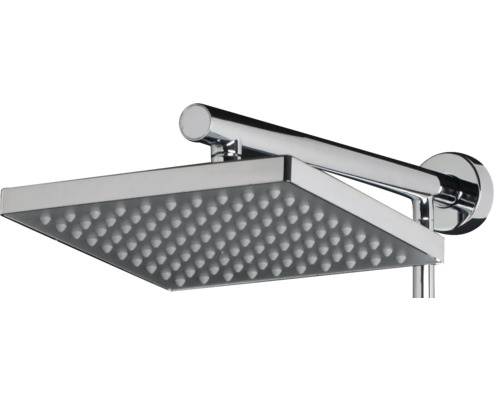 Štvorcová sprchová hlavica z kovu