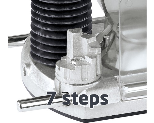 Detailný pohľad na drevoobrábací stroj so 7-stupňovým nastavením