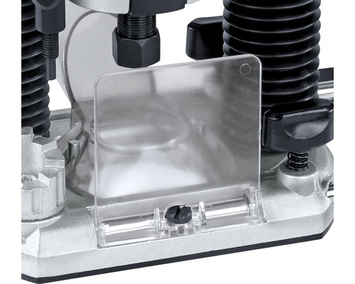 Detailný pohľad na hornú frézku s ochranným krytom