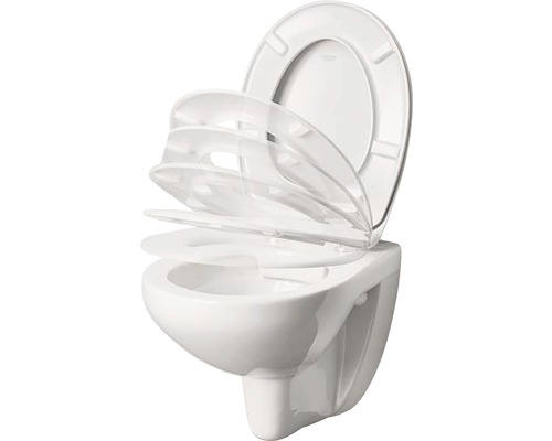 Závesný hlbokosplachovací záchod s WC sedadlom