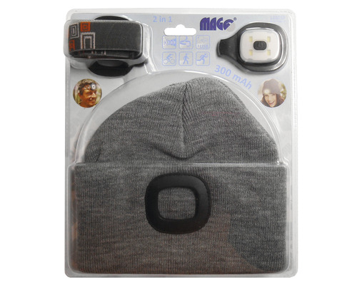 Čiapka s čelovkou, súprava 2 v 1