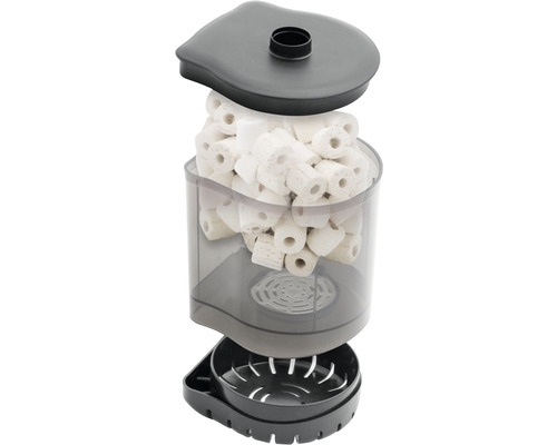 Akvarijný filter s filtračným materiálom pre biologické čistenie