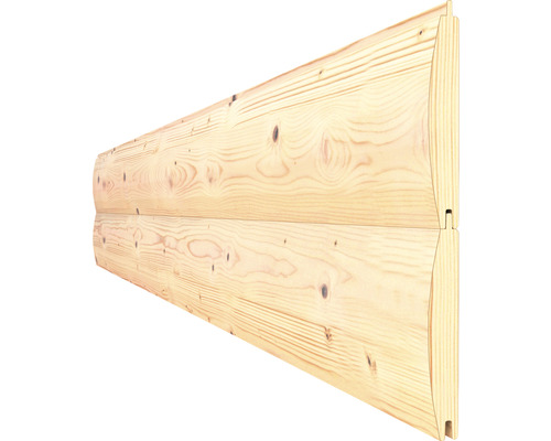 Detail dvoch drevených zrubových profilov