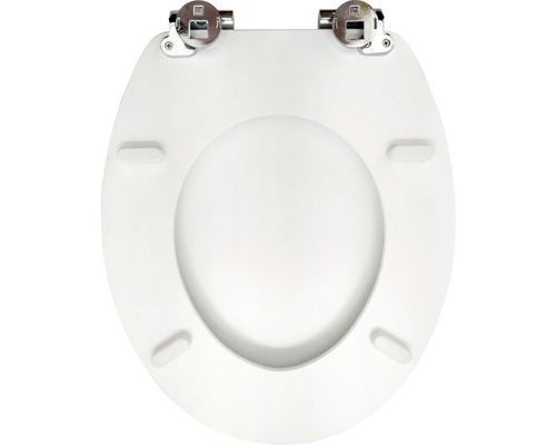 Záchodová doska z plastu s chrómovými pántmi