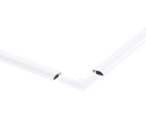 Plastový káblový kanál s rohovou spojkou