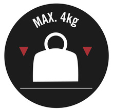 Symbol maximálnej nosnosti 4 kilogramy
