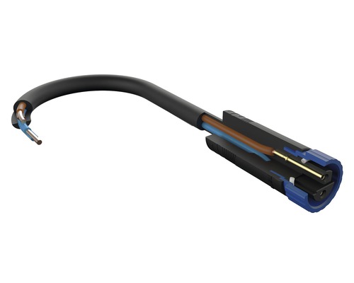 Priečny rez elektrického kábla so zástrčkou