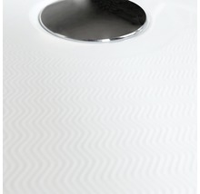 Sprchová vanička z liateho mramoru Helena štvrťkruhová 90x90x3 cm R550 biela-thumb-2