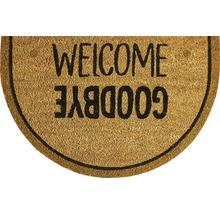 Rohožka s nápisom Welcome a Goodbye