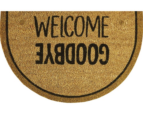 Rohožka s nápisom Welcome a Goodbye