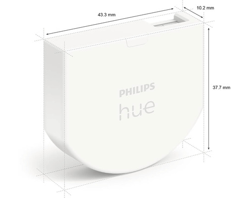 Rozmery produktu spínača stmievača Philips Hue
