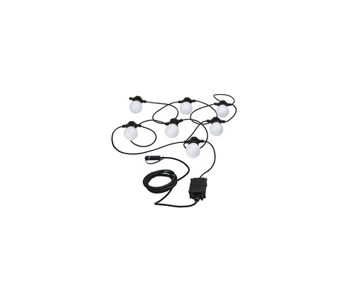Svetelná reťaz s ôsmimi žiarovkami, káblom a transformátorom