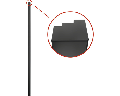 Rohový spojovací profil dvoch sprchových zásten Basano čierny