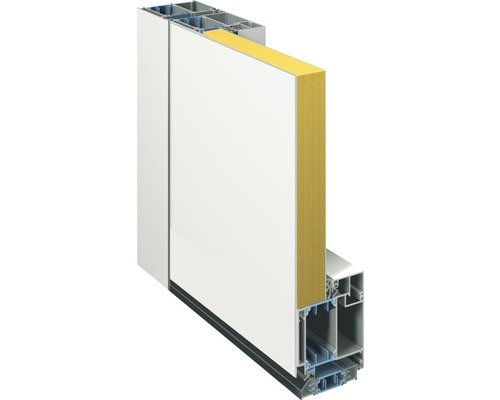 Priečny rez dverí s tepelnou izoláciou