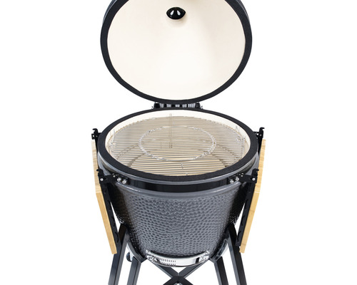 Keramický gril s otvoreným vekom a grilovacím roštom