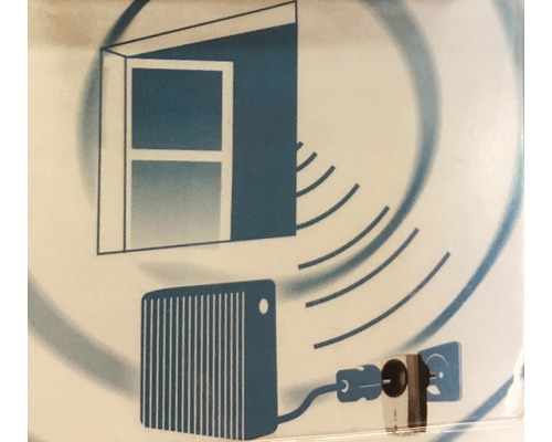 Symbol pre monitorovanie okien pomocou bezdrôtovej zásuvky