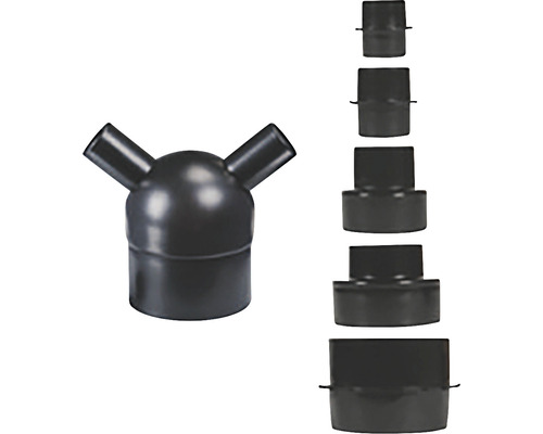 Spojky odkvapov v rôznych veľkostiach.