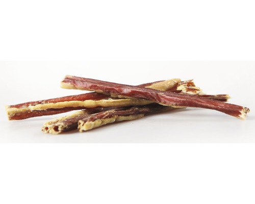 Niekoľko sušených hovädzích žuvacích prúžkov pre psov