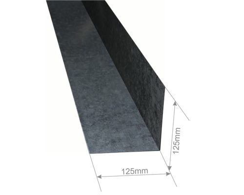 Plech uhlový Precit Roof bez vodnej drážky 2000 mm pozinkovaný Plechový uholník s rozmermi 125 mm x 125 mm