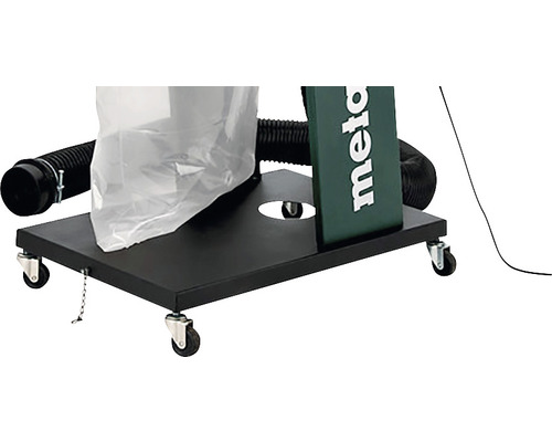 Logo Metabo na podvozku s kolieskami na odsávanie triesok