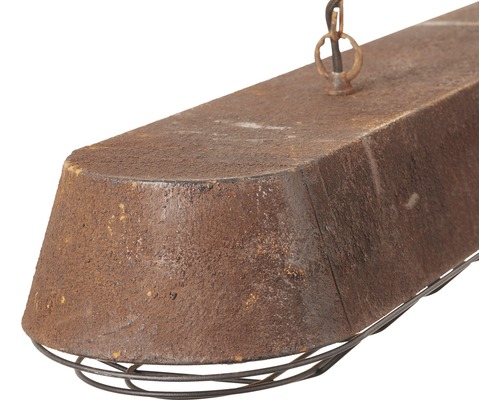 Kovová závesná lampa s drôteným košom