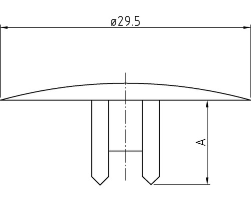 Technický nákres uzatváracej zátky s rozmermi priemeru 29,5 mm