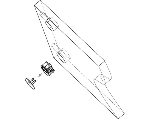 Zobrazenie upevňovacieho prvku a zodpovedajúceho držiaka