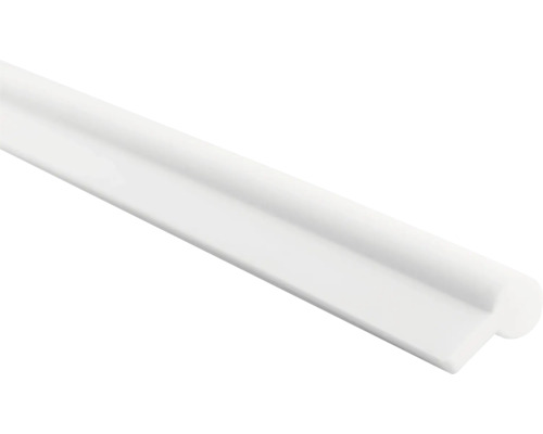 Biela plastová štvrťkruhová soklová lišta