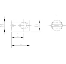 Technický výkres súčasti s rozmermi