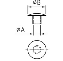 Technický nákres zaslepovacej zátky s rozmermi