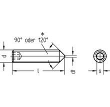 Technický nákres šesťhranného skrutky