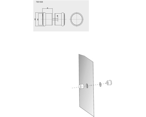 Form&Style náhradné dverové rúčky biele k sprchovým kabínam