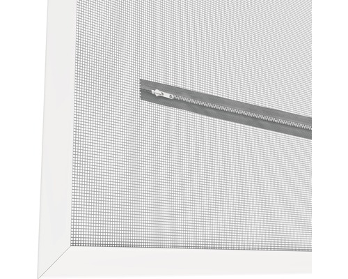 Sieť proti hmyzu so zipsom v bielom ráme