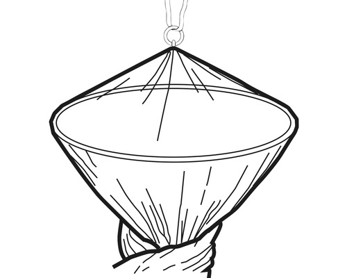 Nákres odsávača kalu z jazierka s rukoväťou