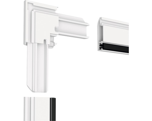 Detailný pohľad na okno proti hmyzu s profilovým rámom a rohovým konektorom