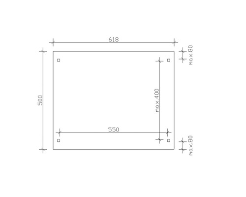 Technický nákres s rozmermi